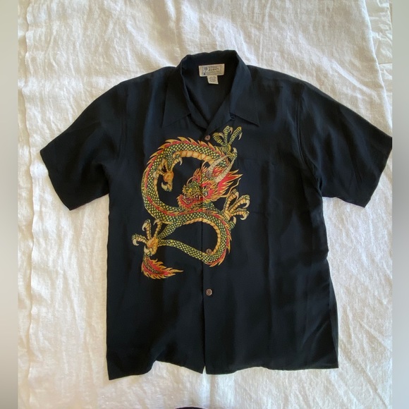 100% Silk Avanti Enter The Dragon shirt excellent condition - Picture 6 of 9